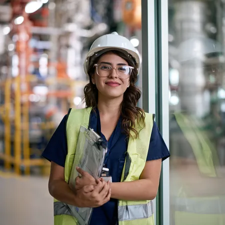 Estudiantes de Enfermería Industrial en práctica