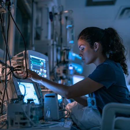 Estudiantes de Equipos Médicos Básicos en práctica